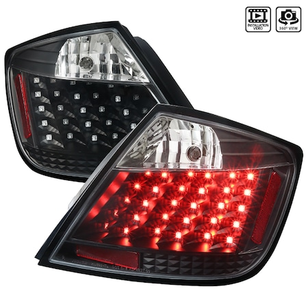 Spec-D Tuning 04-10 Scion Tc LED Tail Lights-Black LT-TC04JMLED-V2-TM